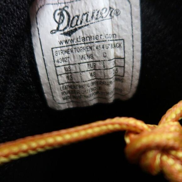 Danner Mens 13 Tactical Boots Striker Torrent 45 Lace Up Durable Leather Black - Picture 13 of 16